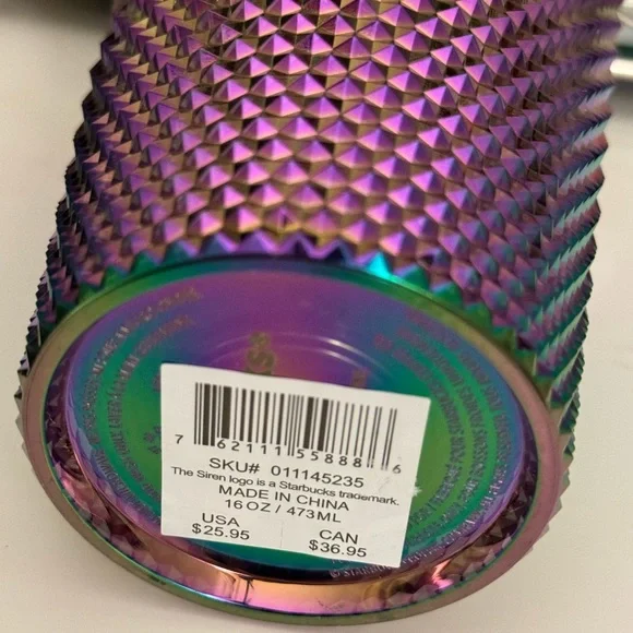 STARBUCKS Oil Slick Tumbler Color Shift 16oz - Picture 3 of 3